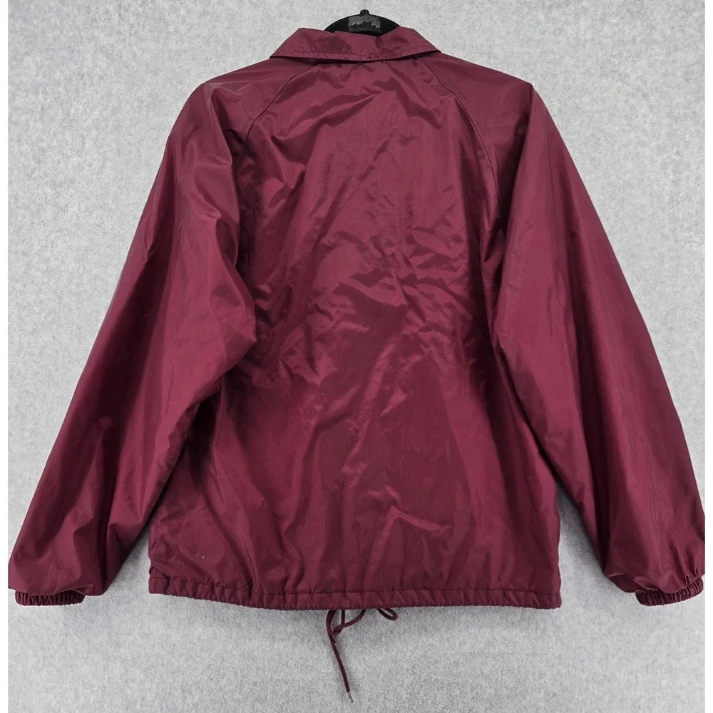 Vtg Y2K Augusta Sportswear Windbreaker Men's S Maroon Snap Up Classic 90s Sports